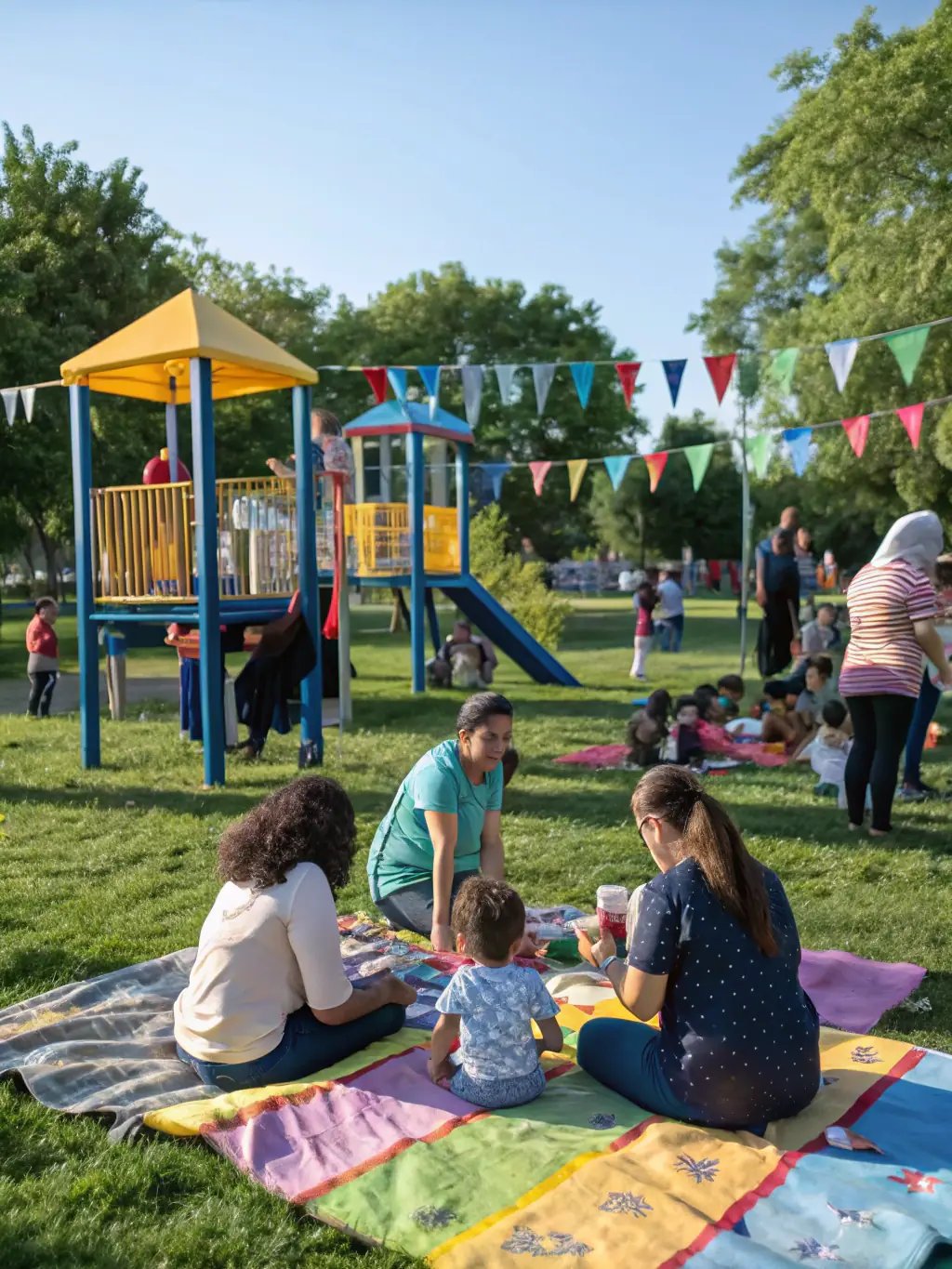Volunteers and members participating in a community event organized by the Association Sportive de Tanavelle, highlighting the community involvement aspect.